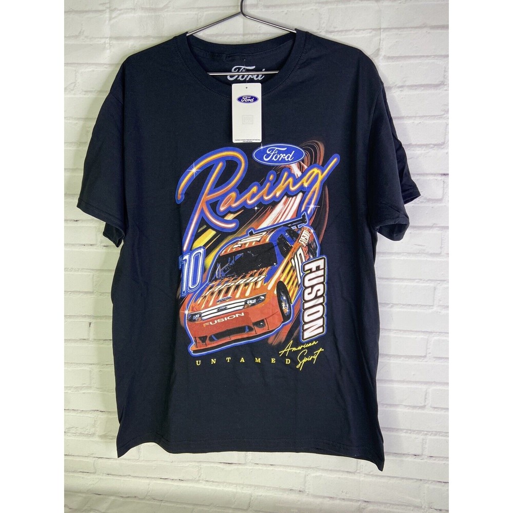 Ford Fusion Racing American Spirit Licensed Graphic T-Shirt Top Womens Size M